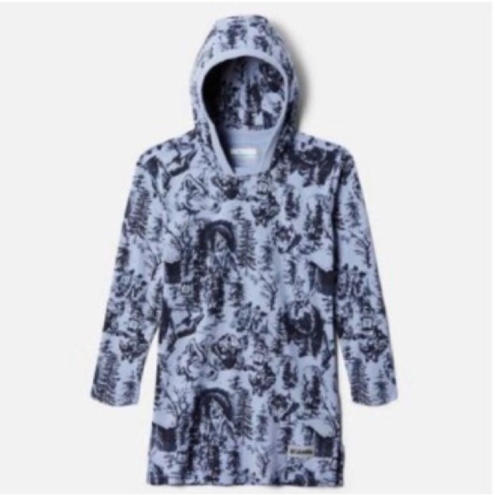 Columbia Lodge Youth Hooded Printed Tunic Top Large 14/16 kids NWT